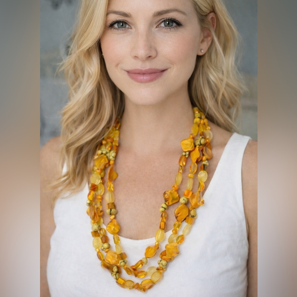 Fashion Bohemian Style 3 Strand Necklace